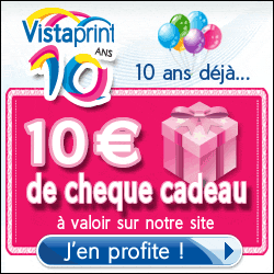 VISTAPRINT : 10 euros offerts !